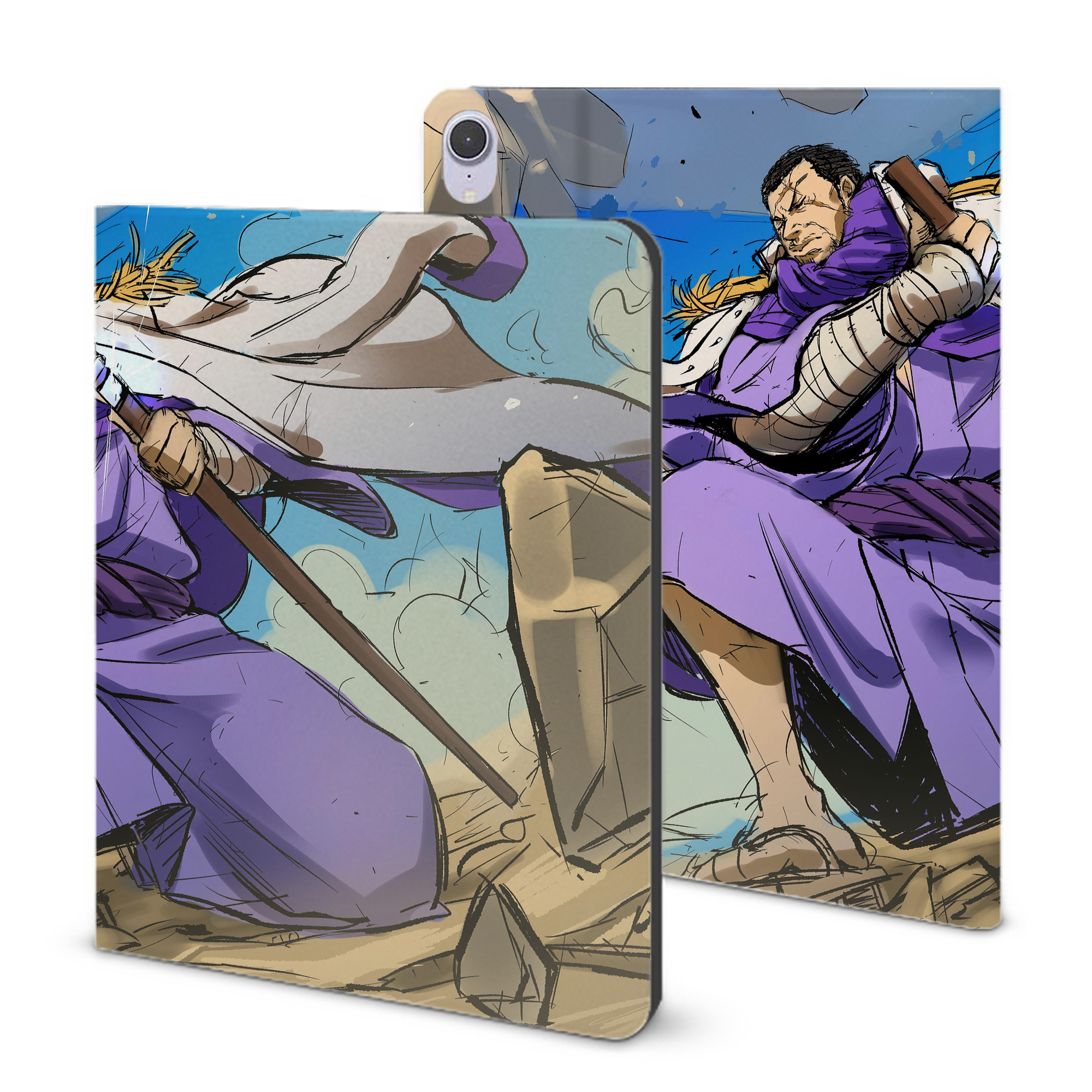 （画像用） ワンピース ONE PIECE IPad ケース ブック型 PUレザー TPU 耐衝撃 軽量 薄型 ペン収納なし 全面保護 IPad 各モデル対応